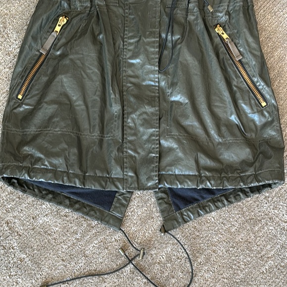 SAM. Waxed Hudson Parka in Drab Green - Picture 6 of 16